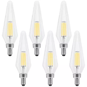Luxrite E12 Candelabra LED Light Bulbs 60 Watt Equivalent, 5000K Bright... - Picture 1 of 7