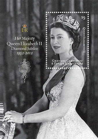 Grenadines - 2013 Queen Elizabeth II Diamond Jubilee Stamp - S/S MNH Cover