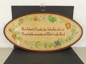 Altes Holzschild Schild Handwerk Spruch Tischler Schreiner Glückwunsch - Bild 1 von 10
