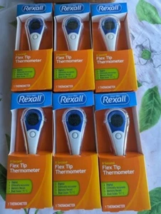 (6) Rexall 8 Second Flex Tip Digital Clinically Accurate Kid Adult Thermometer - Picture 1 of 4