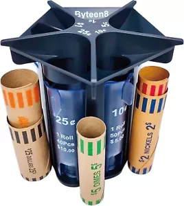 Contatore di monete Tubo selezionatore di monete|Contatore di monete creativo 5 in 1 cambio - Foto 1 di 6