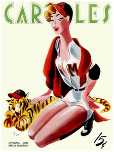 234.Diseño Cubano deporte Cartel "Equipo de Béisbol"Marianao Tigers.Beisbol Decor art - Imagen 1 de 1