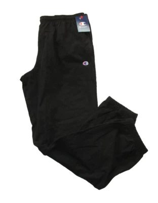 Brand New Mens Champion Lightweight Cotton Jersey Pants Black Closed Bottom  XL - Image 1 of 2