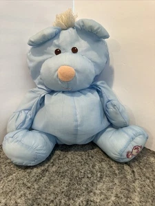 Vintage Fisher Price Puffalumps Blaubär Nylon Stofftier Plüsch Lesen - Bild 1 von 7