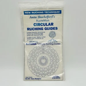 ANITA SHACKELFORD RucheMark Circular Ruching Guide Templates VTG 1994 NEW Sealed - Picture 1 of 5
