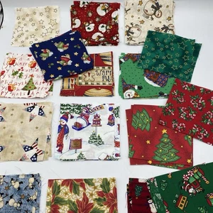 Charm Squares Pack Cotton Christmas Fabric Quilt DIY Holiday Sewing 115g 4” - Picture 1 of 16