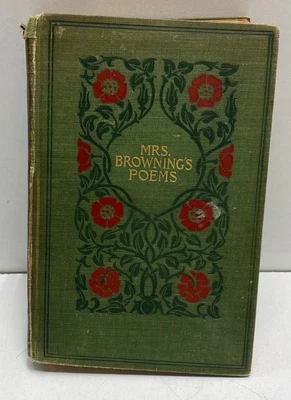 Antique Elizabeth Barrett Browning Poems Book - Image 1 of 4