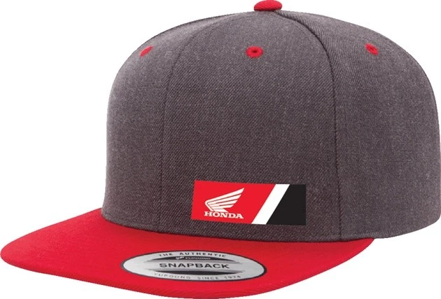 Factory Effex Honda Wedge Snapback Hat Heather Gray/Red - Image 1 of 1