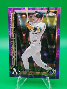 Brent Rooker Purple Raywave 18/250! Topps Chrome 2025 Oakland Athletics *READ** - Picture 1 of 5