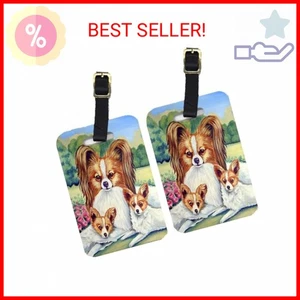 Pair of 2 Papillon Mommas Love Luggage Tags - Picture 1 of 2