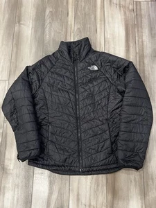 The North Face 550 Goose Down Puffer Jacket Aconcagua Black Women Size Large - Picture 1 of 6
