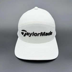 Gorra de golf TaylorMade para hombre blanca ajustable con cierre a presión REG 58 cm rendimiento usada en excelente estado - Imagen 1 de 10
