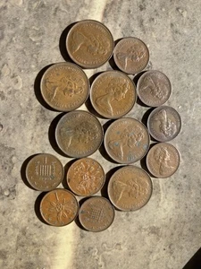 (14) Neue Pence Münzen 60’er-70’er Jahre ANSEHEN - Bild 1 von 16