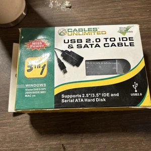 CABLES UNLIMITED USB-2110 USB 2.0 TO IDE & SATA CABLE ADAPTER - Afbeelding 1 van 5