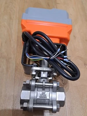 AVA Smart Electric Actuator  with 3/4 Stainless steel ball Valve, AC 95-265v - Image 1 of 4