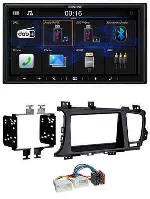 Alpine Bluetooth 2DIN MP3 DAB USB Autoradio für Kia Optima (ab 2012) - Bild 1 von 4