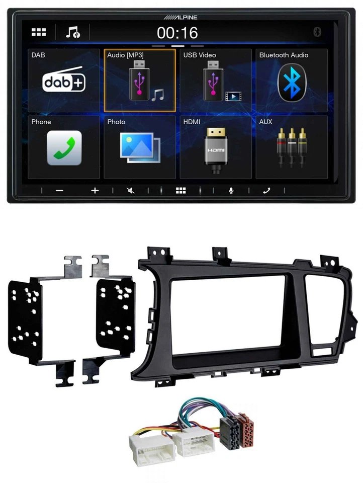 Alpine Bluetooth 2DIN MP3 DAB USB Autoradio für Kia Optima (ab 2012) - Bild 1 von 4