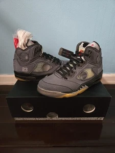 Jordan 5 Retro Off White Muslin Men's Size 10.5 CT8480-001 Brand New Black Red - Picture 1 of 12
