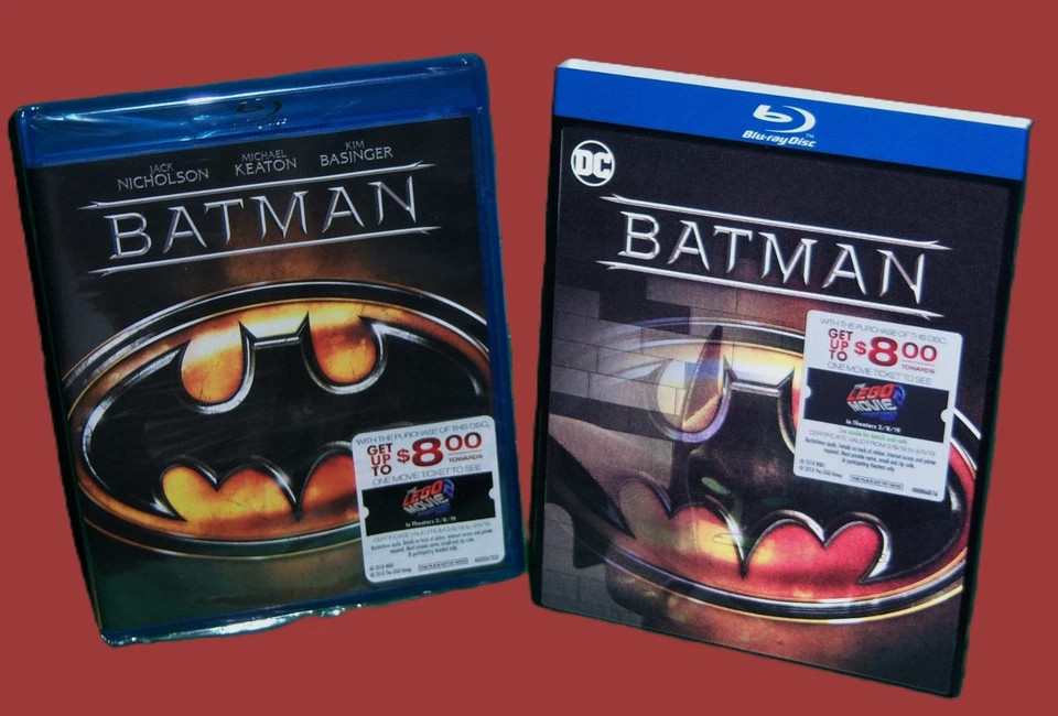 NEW RARE OOP DC MICHAEL KEATON BATMAN MOVIE BLU RAY 1989 & LENTICULAR SLIPCOVER Foto 1 de 3