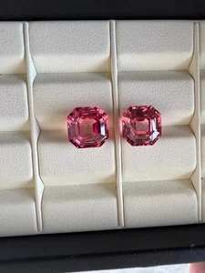 AAA Natural Flawless Pink Color Morganite Loose Asscher Cut Gemstone 18.98 Ct - Picture 1 of 4