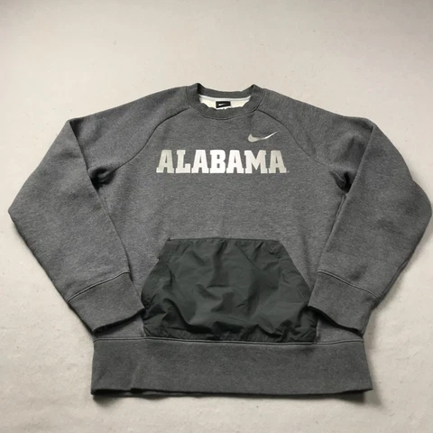 Alabama Crimson Tide Sweatshirt Mens Small Gray Nike Crewneck Pullover NCAA Logo Cover