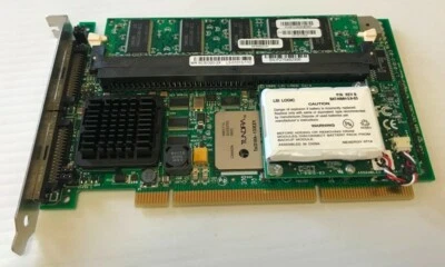 LSI LOGIC L1-01013-03  Dual Channel SCSI320-2X Raid Controller Card W/ Battery - Image 1 of 3