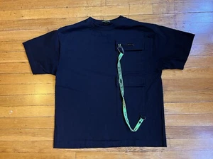 Razer Xanthus Double Pocket Gamer Shirt Men’s Large Black Green Strap - Picture 1 of 11