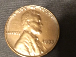 1955, WEIZEN CENT, DOPPELSTEMPEL IN DATUM/MOTTO OBV  - Bild 1 von 5