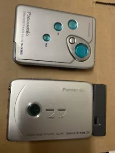 2x PANASONIC Cassette Tape Player S-XBS Silver Untested - Picture 1 of 2
