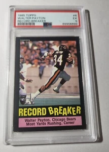 WALTER PAYTON -- 1985 TOPPS -- RECORD BREAKER -- #6 -- PSA EX 5 - Picture 1 of 1