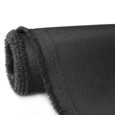 1-30 Yards Waterproof Heavy Duty Black Canvas Fabric 600 Denier 58" Wide  - Image 1 of 3