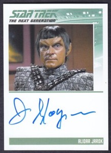 STAR TREK TNG PORTFOLIO PRINTS S2 AUTOGRAPH JAMES SLOYAN AS ALIDAR JAROK