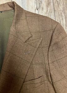 Vintage 1980s Polo Ralph Lauren Brown Double-Breasted Blazer 40 Short Made n USA