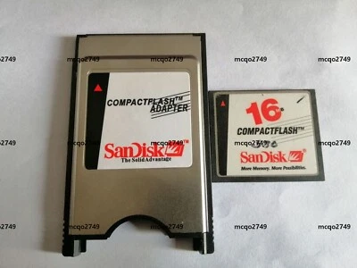 CompactFlash 16MB CF with Compact Flash Card adapter SanDisk 16M PC PCMCIA Card - Image 1 of 3