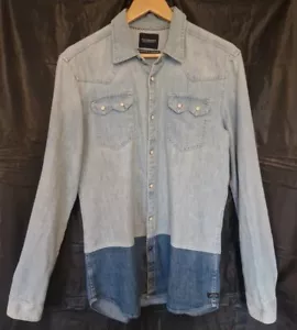 Scotch & Soda Amsterdams blauarmes Denim-Shirt Größe M guter Zustand - Bild 1 von 5