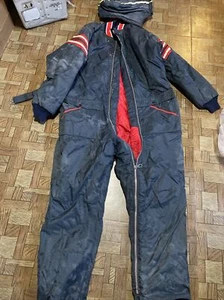 Vintage Bonded Dacron Snowsuit Size L 14/16 Snowmobile Plowing Deep Snow USED - Picture 1 of 5