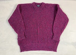 Lands End Fisherman’s Sweater Heavy Thick Wool Large Made In Ireland Vintage - Picture 1 of 6