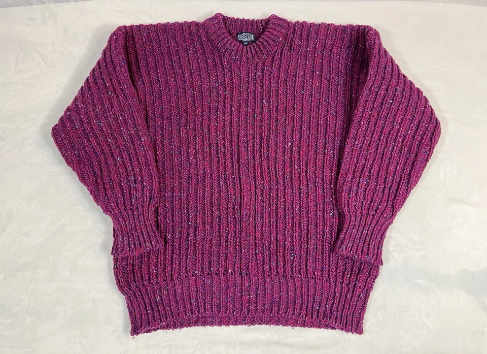 Lands End Fisherman’s Sweater Heavy Thick Wool Large Made In Ireland Vintage - Image 1 of 4