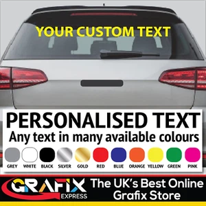 Custom Any Text YELLOW COLOUR Car Windscreen Sticker Shop window Vinyl Decal - Picture 1 of 12