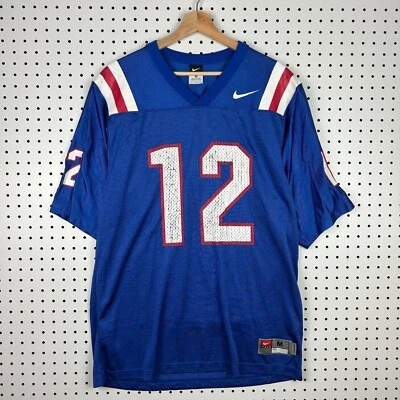 Nike Football Jersey Medium Red White Blue #12 Team Tom Brady Patriots Costume - Image 1 of 4