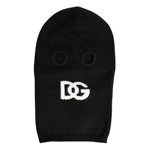 DOLCE & GABBANA Hat Black Cashmere Knitted Ski Mask Balaclava One Size 530usd - Picture 1 of 5