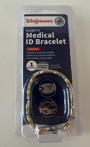 Walgreens medizinisches Ausweisarmband für Damen Diabetiker magnetisch groß/extra passt 8 Zoll Handgelenk - Bild 1 von 8
