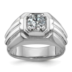 Anillo de boda solitario ranurado en laboratorio de 0,25 quilates cultivado en laboratorio - diamante CVD de oro 14 K - Imagen 1 de 4