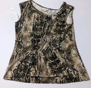 Laundry By Shelli Segal Top Women's M Snake Skin Pattern Sleeveless - Picture 1 of 5