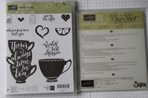 Stampin Up A Nice Cuppa set of 11 stamps and Coffee Cups Framelits Mother Tea - Picture 1 of 3