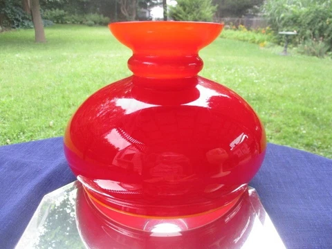 CHERRY RED CASED MILK GLASS GONE WITH THE WIND LAMP LIGHT SHADE Cover