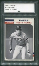 Custom 1984 Rusty Kuntz Detroit Tigers Baseball Card