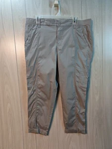 Torrid Relaxed Poplin Utility Crop Cargo Trouser Pant 12R Grey Feel The Fit - Picture 1 of 6