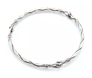 Scott Kay Sterling Silver Equestrian Bangle Bracelet Twisted Beaded Links EUC! - Picture 1 of 5