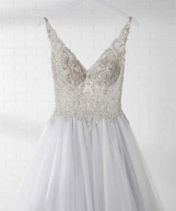 Maggie Sottero Wedding Gown Dress Blue Size 10 New - Picture 1 of 5